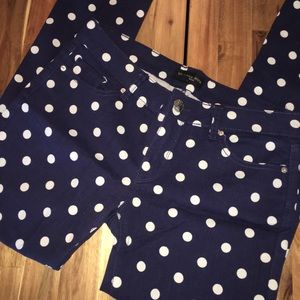 🌟HP🌟 Polka dot jean! Navy and white
